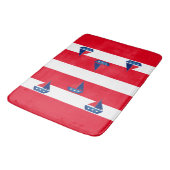 Tapis De Bain Bathmat - Red Stripes Bateau à voile (Angle)