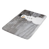 Tapis De Bain Bathmat rustique bonhomme de neige de Noël (Angle)
