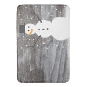 Tapis De Bain Bathmat rustique bonhomme de neige de Noël (devant Vertical)