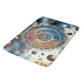 Tapis De Bain Batik futuriste Art cosmique - Design spatial (Angle)