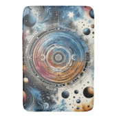 Tapis De Bain Batik futuriste Art cosmique - Design spatial (devant Vertical)