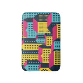 Tapis De Bain Bâtiments Abstraits Ville Paysage Vintage (Devant (Vertical))