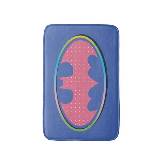 Tapis De Bain Batman | Logo Pink Polka Dot (Devant (Vertical))