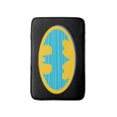Tapis De Bain Batman | Symbole Cyan Stripes (Devant (Vertical))