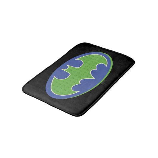 Tapis De Bain Batman | Symbole pourpre et vert (Angle)