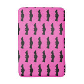 Tapis De Bain Bats d'Halloween roses et noires (Devant (Vertical))