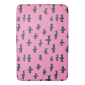 Tapis De Bain Bats d'Halloween roses et noires (devant Vertical)