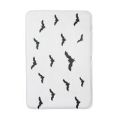 Tapis De Bain Bats noirs et blanc mignon Halloween chic (Devant (Vertical))