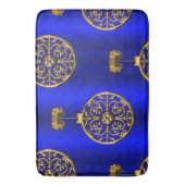 Tapis De Bain Baubles de Noël en bleu (devant Vertical)