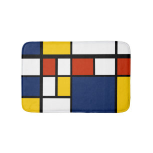 Tapis De Bain bauhaus motif peinture géométrique abstraite mo