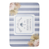 Tapis De Bain Beach House Blue Stripes Côte Boho Ferme (devant Vertical)