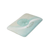 Tapis De Bain Beach House Clam Shell Aqua Blue ID623 (Angle)