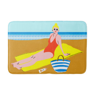 Tapis De Bain Beachy Keen - Jaune