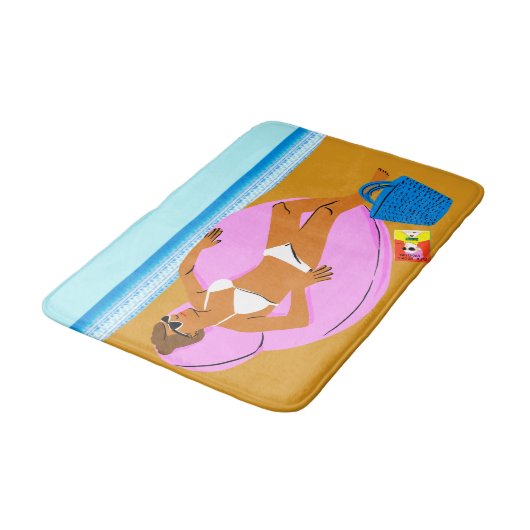 Tapis De Bain Beachy Keen - Rose (Angle)