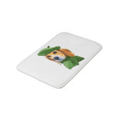Tapis De Bain Beagle de chien en vert béret français (Angle)