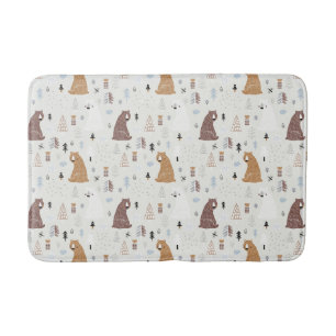 Tapis De Bain Bears mignonne dans le Motif Woods