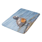Tapis De Bain Beau canard arlequin sur le rocher (Angle)