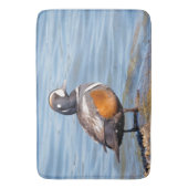 Tapis De Bain Beau canard arlequin sur le rocher (devant Vertical)