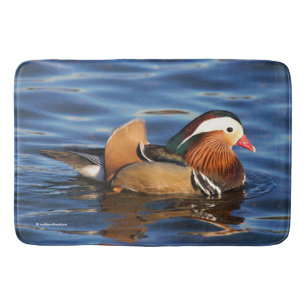 Tapis De Bain Beau canard Mandarin dans le Mat Bain de l'étang