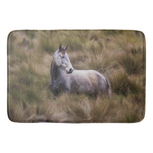 Tapis De Bain Beau Cheval gris coloré