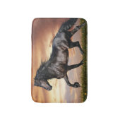 Tapis De Bain Beau Cheval Noir (Devant (Vertical))