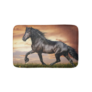 Tapis De Bain Beau Cheval Noir