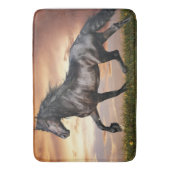 Tapis De Bain Beau Cheval Noir (devant Vertical)