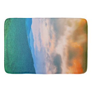 Tapis De Bain Beau ciel, nuages rouges