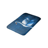 Tapis De Bain Beau cygne blanc dans l'eau (Angle)