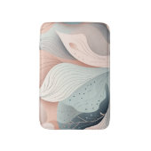 Tapis De Bain Beau design feuille pastel élégant (Devant (Vertical))