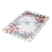 Tapis De Bain Beau Floral Monogrammé (Angle)
