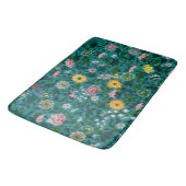 Tapis De Bain Beau Gras Floral Boho Bleu Vert (Angle)