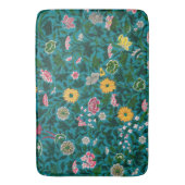 Tapis De Bain Beau Gras Floral Boho Bleu Vert (devant Vertical)