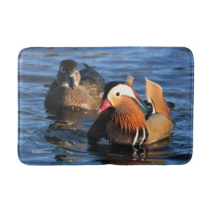 Tapis De Bain Beau Mandarin et Canards à Bois à l'étang
