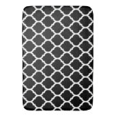 Tapis De Bain Beau moderne Elégant noir quatrefoil Motif (devant Vertical)