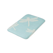 Tapis De Bain Beau Motif bleu libellule (Angle)