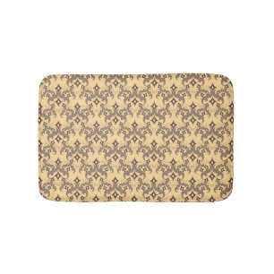 Tapis De Bain Beau motif ethnique de Damas pointillisme