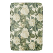 Tapis De Bain Beau motif floral blanc classique (devant Vertical)