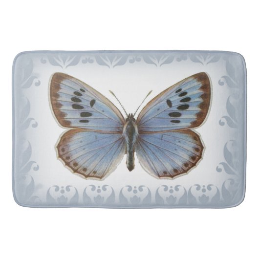 Tapis De Bain Beau Papillon Bleu (Devant)
