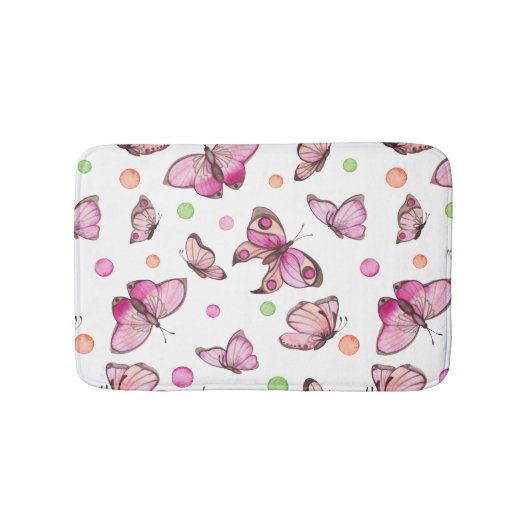 Tapis De Bain Beau papillon & Pois (Devant)
