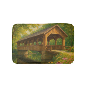 Tapis De Bain Beau pont couvert d'été art