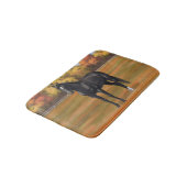 Tapis De Bain Beau Stallion Cheval du Quartier Noir (Angle)