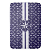 Tapis De Bain Beau thème nautique Motif Ancre (devant Vertical)