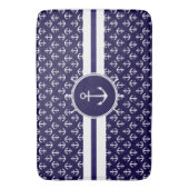 Tapis De Bain Beau thème nautique Motif Ancre (devant Vertical)