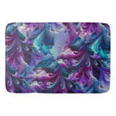 Tapis De Bain Beau Turquoise et rose Motif Abstrait | (Devant)