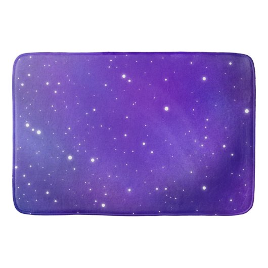 Tapis De Bain Beau violet étoile Sky Galaxy Art (Devant)