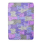 Tapis De Bain Beaucoup de chats violets conception (devant Vertical)