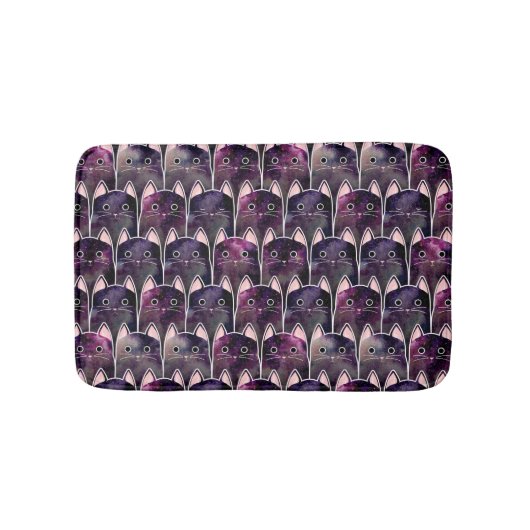 Tapis De Bain Beaucoup de Motif de chats galaxy (Devant)