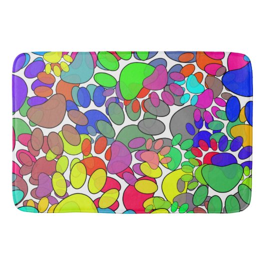 Tapis De Bain Beaucoup D'Empreintes de pattes De Chiens Partout (Devant)