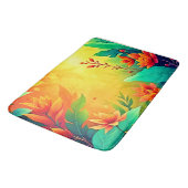 Tapis De Bain Beauté florale Abstraite vive (Angle)